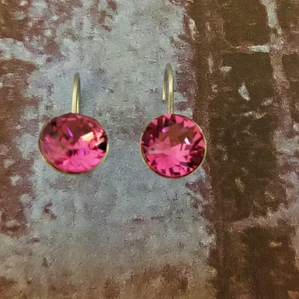 BOHO new Swarovski Crystal Lever back earrings